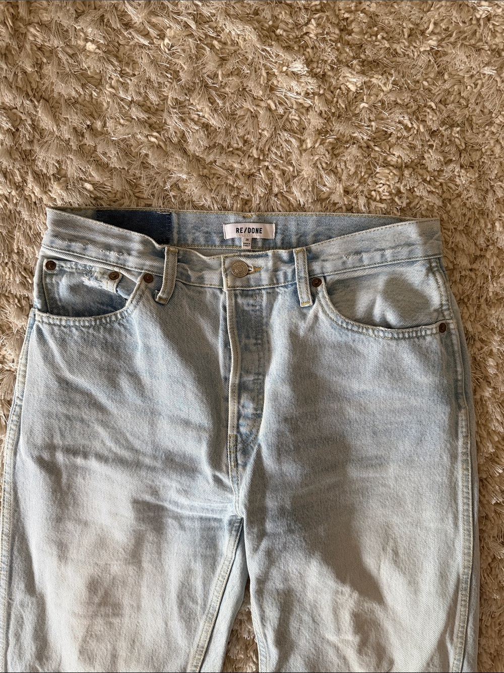 Re/Done Light Blue Men's Straight Jeans